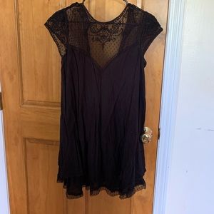 free people/ urban outfitters black lace dress